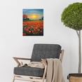 thumbnail image 2 of Flanders Field At Sunset Expressionism Oil Paint Poppy Flowers Unframed Wall Art Print Poster Home Decor, 2 of 3