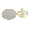 thumbnail image 3 of New 14k tri color Gold heart Pendant charm fine jewelry love gift for her 1.5g, 3 of 9