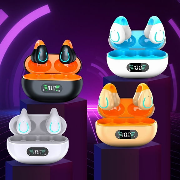 Jacenvly 2024 New Earphones Wireless Bluetooth Earphone Ring Clip Ear To Ear Stereo Non In Ear Smart Earphones Wireless Headphones Multicolor