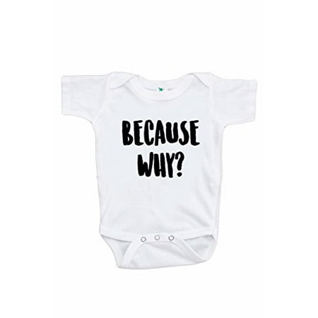 

7 ate 9 Apparel Funny Kids Because Why Onepiece White
