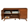 thumbnail image 7 of Bowery Hill Mid-Century Wood 3 Drawer Sideboard in Acorn Brown, 7 of 7