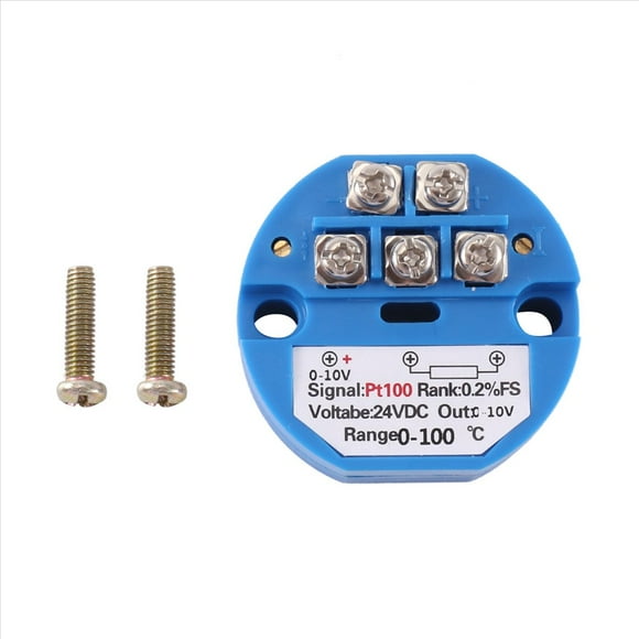 Tipo PT100 una 0-10V 0-100 Grados Entrada RTD 0-10 Salida DC24V Transmisor de Temperatura Resistencia TéRmica
