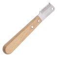 thumbnail image 2 of Dog Grooming Stripping Knife - Professional Pet Hair Removal Tool with Wood Handle, Multifunction Undercoat Brush for Cats and Dogs, Floating Hair Remover and Dematting Comb, 2 of 9