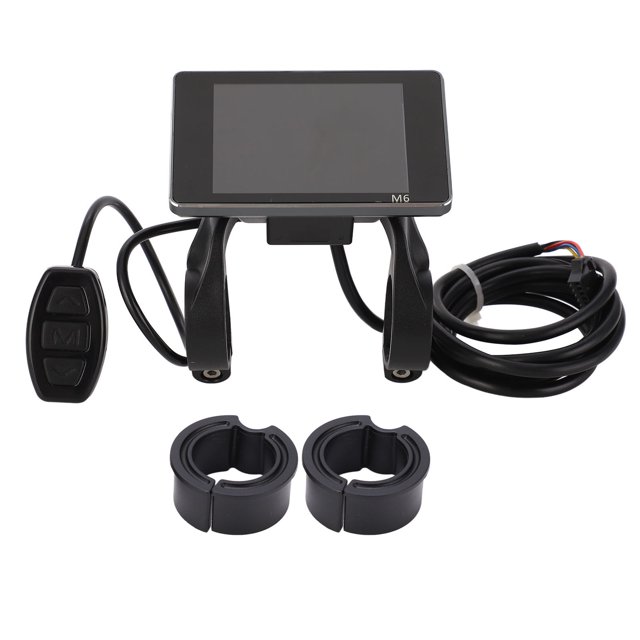 Pantalla LCD para bicicleta eléctrica, pantalla LCD duradera de 36 V 48 V M6 resistente al agua en tiempo Real ligera con arandela para manillares de 22,2mm/0,9 pulgadas de diámetro Unbranded 2716210318011