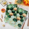 thumbnail image 3 of Dish Towels, Dark&nbsp;Green Marble Absorbent Kitchen Towels 1 PC, Gold Hexagon Geometric Modern Pattern Microfiber Hand Towels Dish Cloths Tea Towels for Home&nbsp; Bathroom,18X28-Inch,, 3 of 6