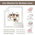 thumbnail image 5 of Pug Sherpa Blanket for Kids Girls Boys, Puppy Dog Print Fleece Throw Blanket White, Pug Heart Plush Bed Blankets Cozy Bedding Blanket (Twin 60"x80"), 5 of 6