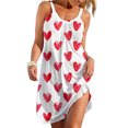 thumbnail image 1 of RWJDXD Robes d'Été Décontractées Sans Manches Amples pour Femmes, à Bretelles, avec Imprimé Graphique de Cœur pour la Saint-Valentin 2024, 1 of 1