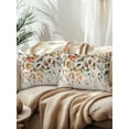 thumbnail image 2 of Waterproof Outdoor Throw Pillows with Inserts 12"x20" Set of 2, Orange Green Eucalyptus Leaves Soft Decorative Pillowcases for Couch Bedroom, Fall Botanical Rustic Pillow Covers for Sofa Living Room, 2 of 8