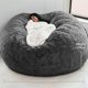 thumbnail image 3 of Esponja para el hogar, cama, bolsa de frijol, funda para silla, funda para dormitorio doble, balcón, sofá grande, funda redonda suave y esponjosa, sin relleno, solo funda yeacher estándar, 3 of 6
