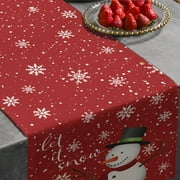 Flywake Black Friday Deals All! Christmas Home Decoration Supplies Knitted Fabric Table Runner Creative Christmas Tablecloth