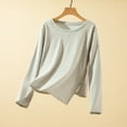 thumbnail image 2 of HAiming Womens Base Layer Tops Long Sleeve Crew Neck Warm Fall Winter Trendy Clothes Solid Solor Thick Blouse, 2 of 5