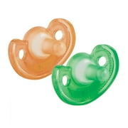 The First Years 2 Pack GumDrop Newborn Pacifier, Orange/Green Discontinued by Manufacturer