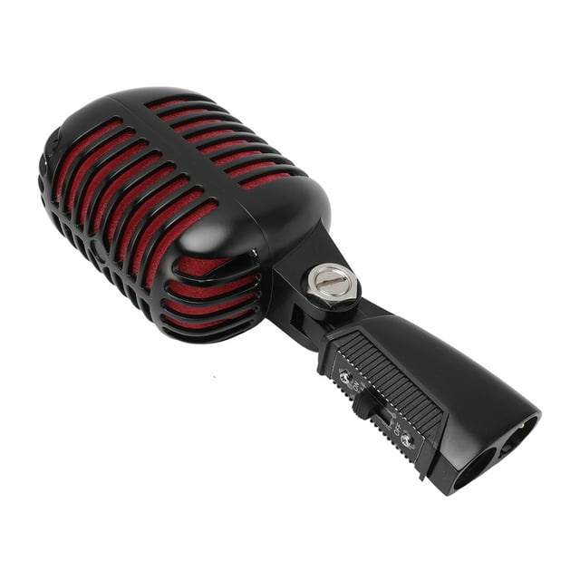 Stage Microphone Dynamic Cardioid Pickup Angle Adjustable Mic for Performance KTV, with Die Cast Shell, Soundproof Housing and Shock Mount Structure, for Live Recording