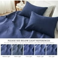 thumbnail image 5 of King Quilt Bedding Set,Navy Blue Ultrasonic King/Cal King Quilt Set,Lightweight Soft Bedspread Coverlet,Modern Style Coin Pattern Bed Cover for All Seasons,3 Piece(1 Quilt,2 Pillow Shams), 5 of 6