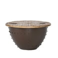 thumbnail image 2 of Modern Industrial Wooden & Iron Coffee Table - Round Mango Wood Top, Hidden Storage, 27" Natural Finish, Welded Metal Base for Living Room Decor, 2 of 13
