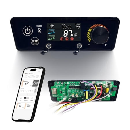 Meatender Advanced WiFi PID Trapezoid Control Board for Pit Boss Lexington, Classic, Austin XL, Matte Black Pellet Grills, App-Enabled, Replaces AC03P7