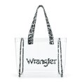 thumbnail image 3 of Wrangler Clear Tote Bag for Women with Leopard Print Insert & Pouches, Black, 3 of 10