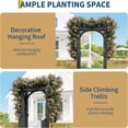 thumbnail image 5 of Gaderth Wooden Garden Arbor with Gate and Trellis, Wedding Arch for Ceremony, Wood Trellis for Plant Climbing and Plant Stand for Yard Garden Decor, 5 of 7