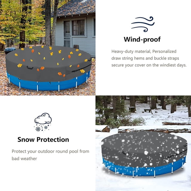 Cubierta para piscina para perros de 48 pulgadas, cubierta portátil redonda plegable para piscina para niños con material de tela Oxford y diseño de cordón, impermeable y a prueba de polvo, color