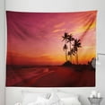 thumbnail image 1 of Ocean Tapestry, Exotic Beach Photo over the Ocean Hawaii Palm Trees at Sunrise Summer Wonderland, Fabric Wall Hanging Decor for Bedroom Living Room Dorm, 5 Sizes, Red, by Ambesonne, 1 of 1