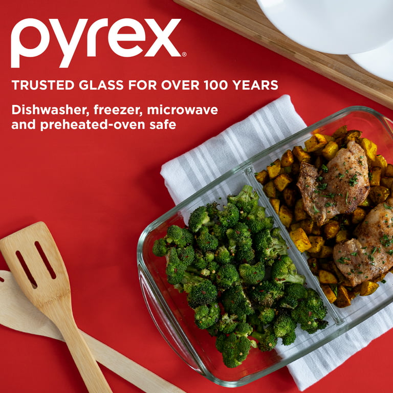 Pyrex Divided Glass Baking Dish, 8 x 12