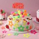 thumbnail image 2 of Set de 40 adornos luminosos para tartas: Adornos de bolas, estrellas y feliz cumpleaños - Decoraciones neón para fiestas de cumpleaños y bodas, 2 of 8