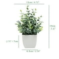 thumbnail image 5 of TETOU 4pcs Fake Plants Small Artificial Greenery Potted Plants Mini Simulation Eucalyptus for Home Office Table Decor, 5 of 10