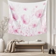 thumbnail image 5 of Pink Spring Floral Large Tapestry for Bedroom Wall Hanging Tapestry,Summer Botanical Watercolor Vintage Ceiling Backdrop Tapestries Poster Blanket Wall Decor for Teens Room Living Room 100" x 59", 5 of 8