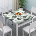 thumbnail image 3 of White Christmas Tree Pattern Square Fitted Tablecloth with Elastic Edge,Square Table Cover,Washable Elastic Table Cover for Home Kitchen Party Decor 34"x34", 3 of 6