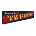 thumbnail image 3 of Master Brewer Novelty Sign, Metal Wall Decor - 4x18 inches, 3 of 4