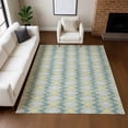 thumbnail image 6 of Addison Rugs Chantille Indoor/Outdoor Transitional Geometric Teal Machine Washable Rectangle Rug, 8' x 10', 6 of 8