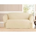thumbnail image 2 of Linen Store Microsuede Slipcover Furniture Protector Cover, Chair, Beige, 2 of 3