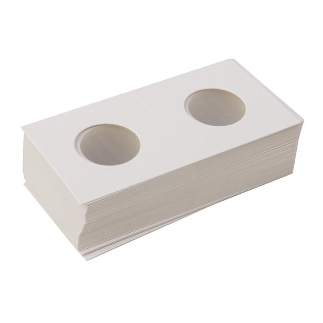 50 x Portamonedas de cartón plegables Mylar Coin Supplies 40mm Blanco Zulema Titulares de monedas de cartón