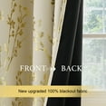 thumbnail image 4 of NICETOWN Full Room Darkening Curtains Thermal Insulated Curtains for Living Room Blackout Drapes with Gold Ivory Tree Branch Pattern for Bedroom, Grommet Top, 52W x 63L Inch, Set of 2, Beige, 4 of 8