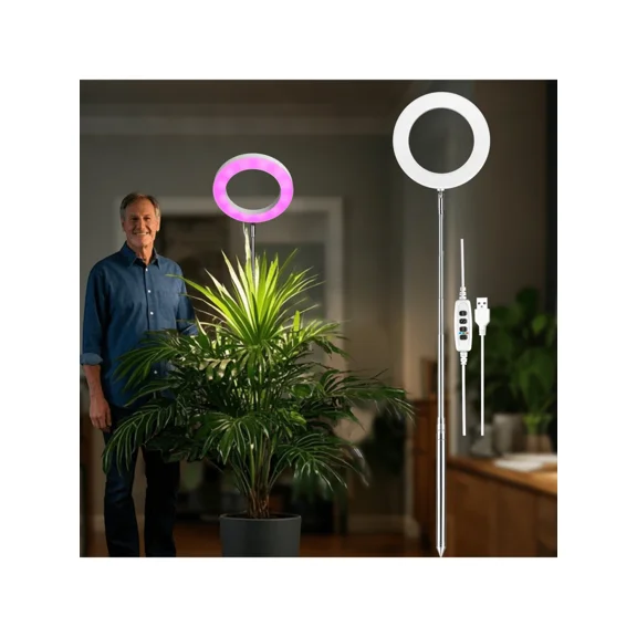 55in Full Spectrum LED Grow Light - Height Adjustable Plant Lamp with 10 Brightness Levels & 3/9/12H Auto Timer (For Large/Tall Indoor Plants, Seedlings, Plant Enthusiasts)