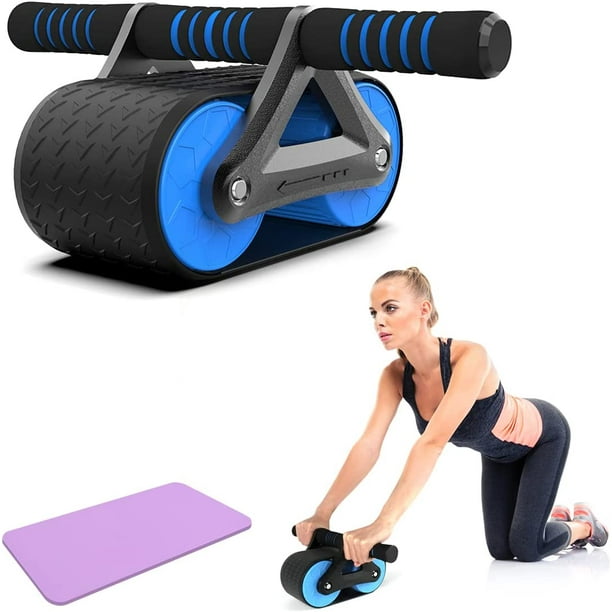 Automatic AB Wheel, Double Round Ab Roller Wheel with Knee Pad Mat