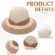 thumbnail image 4 of 56-58 cm circunferencia del sombrero sombrero de paja de cúpula femenina verano ala grande playa vacaciones sombrero para el sol plegable protector solar sombrero para el sol, 4 of 6
