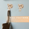 thumbnail image 4 of Dorado animal cabeza modelo gancho resina animal figurilla decorativo pared colgando gancho, 4 of 6