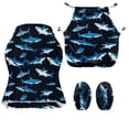 thumbnail image 7 of TSOVTHRID Shark Print 4 PCS Gaming Chair Covers Slipcovers Non-Slip Gamer Chair Cover Stretch Breathable Rotating Armchair Covers with Armrest Covers for Home Offices/Study Rooms, 7 of 7