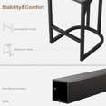 thumbnail image 2 of Bar Stools Set of 4, Counter Height Bar Stools, Curved Back with Metal Frame Island Chairs with Upholstered Modern Tall Barstools Counter Stools for Kitchen Dining Room (Gray), 2 of 8