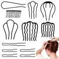 thumbnail image 1 of 12 accesorios para el cabello para moño updo francés – peines de metal para mujeres y niñas, regalos de estilo para fiestas, bodas, uso diario, 1 of 5