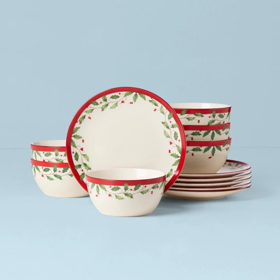 Lenox Holiday 12-Piece Porcelain Dessert Set