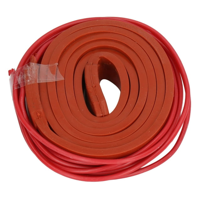 Silicone Heating Tube, Heating Belt Insulation Soft Waterproof 15 X 1000mm Flexible For Oil Pipe DC12V