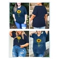 thumbnail image 5 of XCHQRTI Faith T Shirt Plus Women Graphic Tees Sunflower Christian Tops Clothes Short Sleeve, 5 of 7