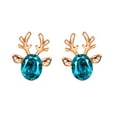 thumbnail image 2 of Fiudx Pendientes En Asta, Diseño Festivo En Ciervo, Estilo Bohemio, Ideal En Navidad, Accesorio En Celebraciones, Aleación En Oro Rosa., 2 of 2