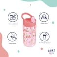 thumbnail image 6 of Zak Designs 16oz Durable Plastic Siply Clutch Water Bottle with Flip Up Straw and Built-In Carry Handle, Fruit, 6 of 8