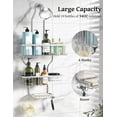 thumbnail image 2 of Shower Caddy Hanging - Never Rust Shower Organizer - Aluminum Over The Head Caddy with Hooks for Razor/Sponge - Rack with Soap Basket - Silver, 2 of 4