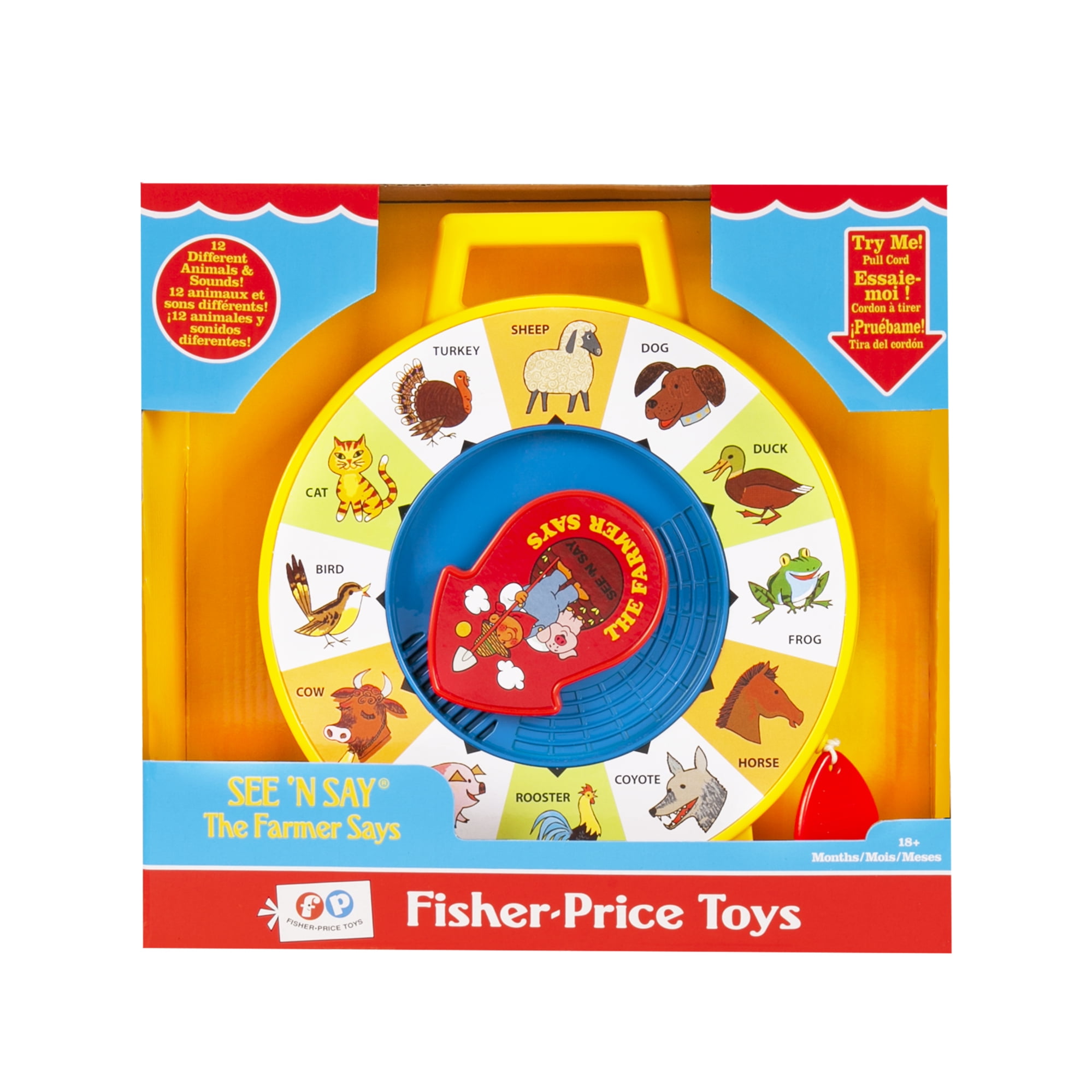 Interactive Childrens Toy Fisher Price Classic Farmer Says See And Say 