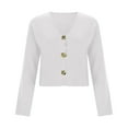 thumbnail image 3 of Veste pour Femmes, Chandail à Manches Longues Couleur Unie, Pulls pour Femmes, 3 of 8