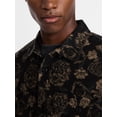 thumbnail image 4 of No Boundaries Cotton Boxy Cropped Fit Printed Flannel Shirt with Long Sleeves, Men's XS-5XB, 4 of 5